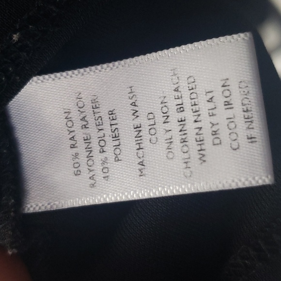 Vintage LOFT Cowl Neck Drapey Black Stretchy Top - Picture 10 of 12